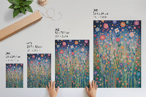 Poster featuring a colorful meadow