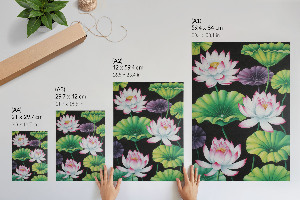 Art print of lotus flowers