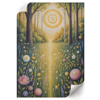 Decorative poster Sunny forest