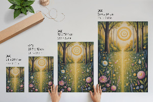 Decorative poster Sunny forest