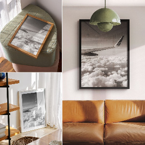 Art print Flight in the clouds