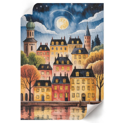 Decorative poster Night city