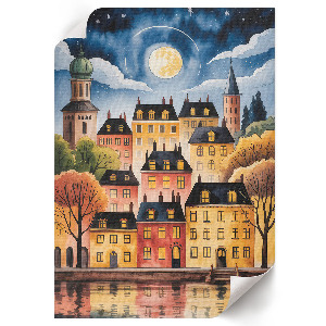 Decorative poster Night city