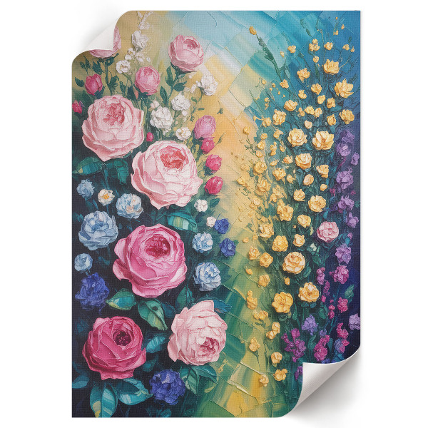 Flower painting wall art
