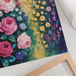Flower painting wall art
