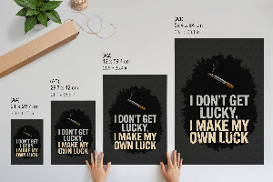Decorative poster Motivation text