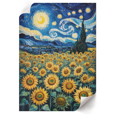 Wall art Stars and sunflowers