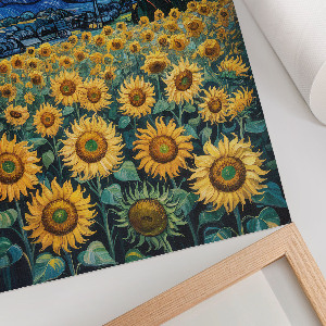 Wall art with stars and sunflowers