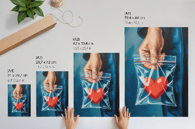 Wall art Heart in a bag