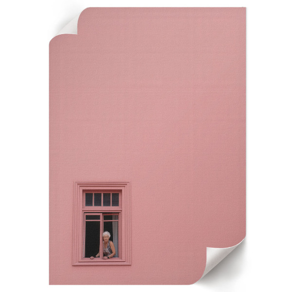 Wall print Pink window
