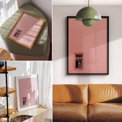 Wall print Pink window