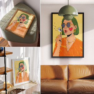 Wall art Colorful portrait