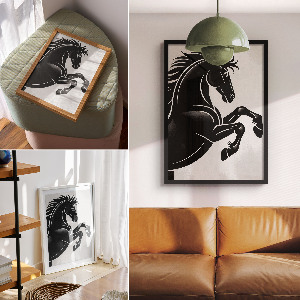 Wall print Dark horse