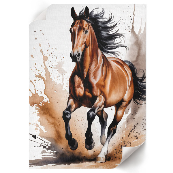 Art print A galloping horse