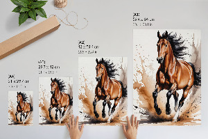Art print A galloping horse
