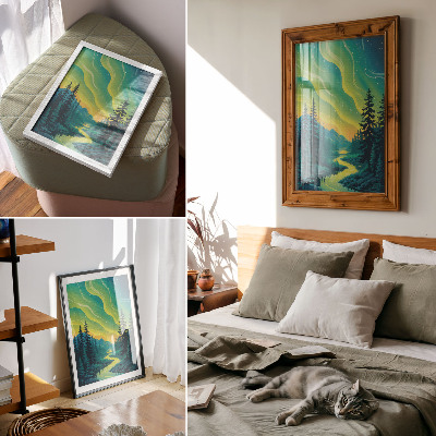 Decorative poster Painted landscape
