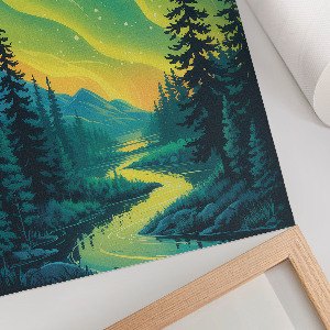Decorative poster Painted landscape