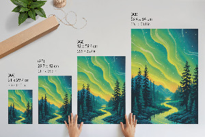 Decorative poster Painted landscape