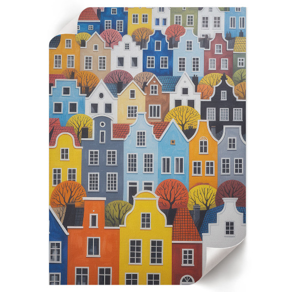 Wall print Colorful tenement houses