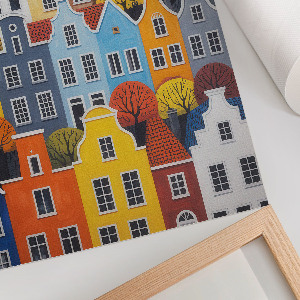 Wall print Colorful tenement houses