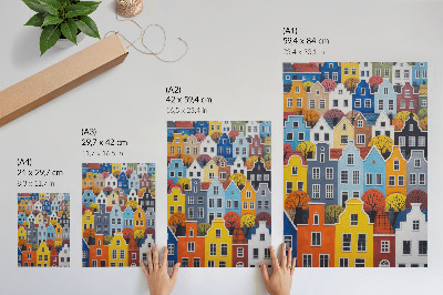 Wall print Colorful tenement houses
