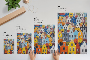 Wall print Colorful tenement houses