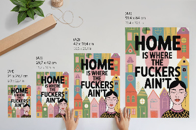 Decorative poster Colorful houses