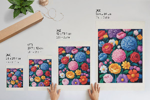 Poster Rainbow flowers