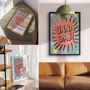 Wall print Unna Give!