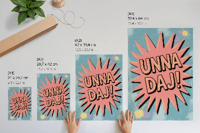 Wall print Unna Give!