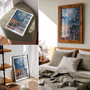 Art print Paris by Night