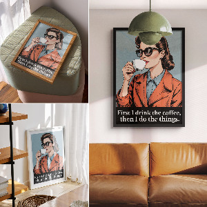 Wall art Retro coffee