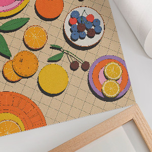 Wall print depicting a fruit feast