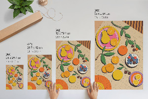 Wall print depicting a fruit feast