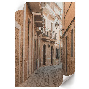 Art print depicting a city street