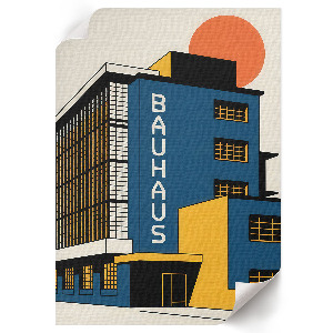 Art print featuring Bauhaus architecture