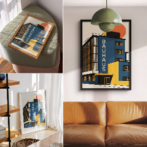 Art print Bauhaus architecture