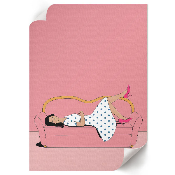 Decorative poster Pink relaxation