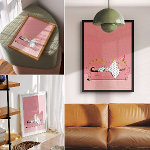 Decorative poster Pink relaxation