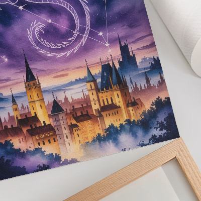 Wall art The Dragon and the Castle