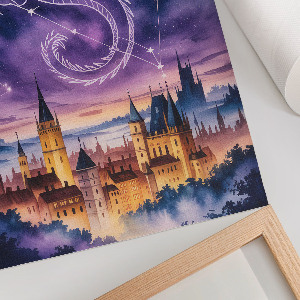 Wall art The Dragon and the Castle