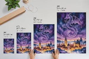 Wall art The Dragon and the Castle