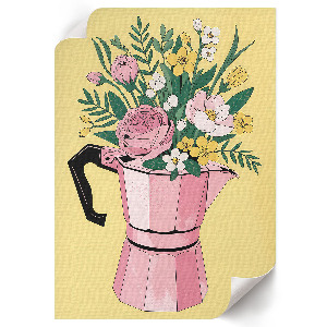Decorative poster Coffee flowers
