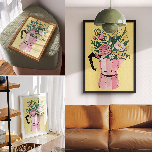 Decorative poster Coffee flowers