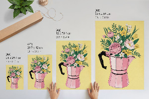 Decorative poster Coffee flowers