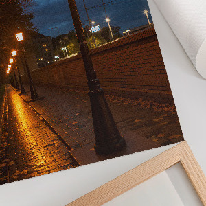 Decorative poster Evening alley