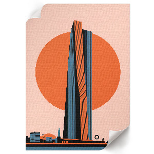 Decorative poster City of the future