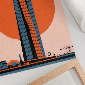 Decorative poster City of the future