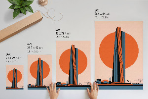 Decorative poster City of the future