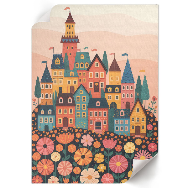 Wall art Colorful houses